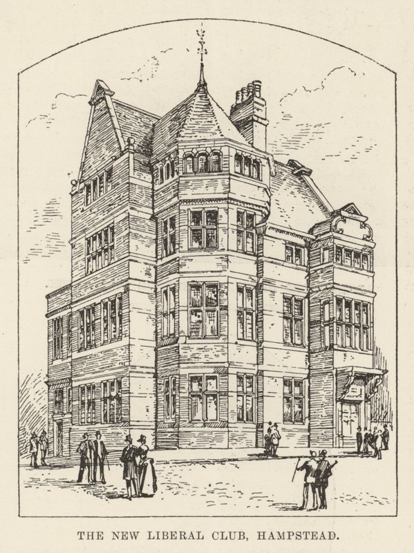 The New Liberal Club, Hampstead (rycina) autorstwa English School