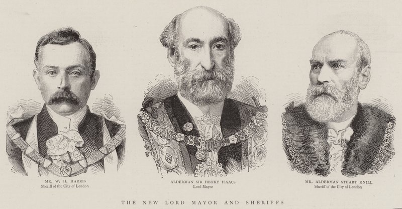 Nowy Lord Burmistrz i szeryfowie (grawerowanie) autorstwa English School