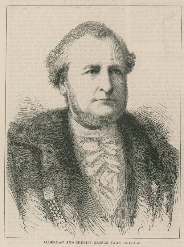 Nowy Lord Burmistrz i szeryfowie: radny i szeryf George Swan Nottage autorstwa English School