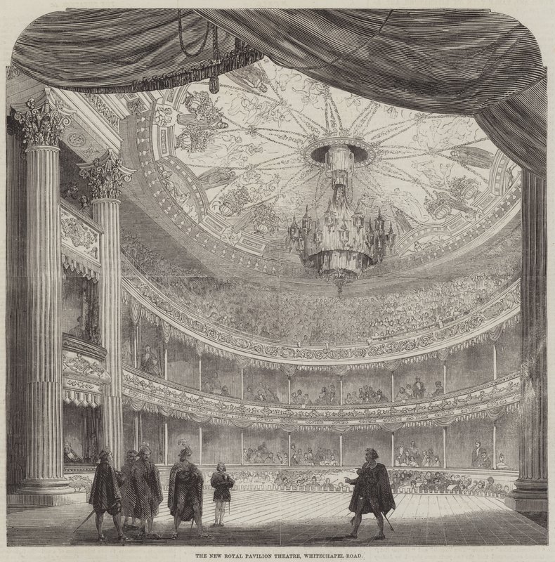 Teatr New Royal Pavilion, Whitechapel-Road (rycina) autorstwa English School
