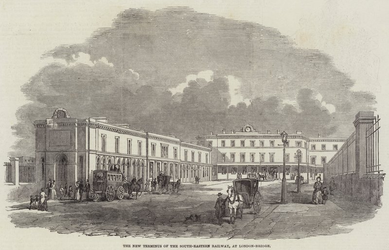 Nowy Terminus Kolei Południowo-Wschodniej przy London-Bridge (rycina) autorstwa English School