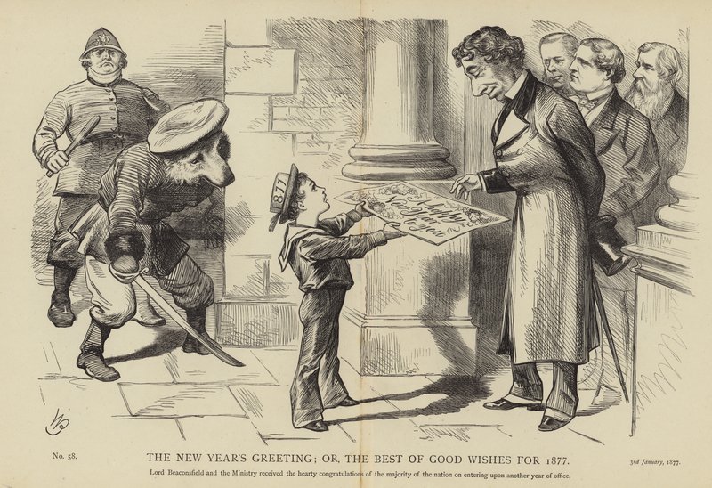 Powitanie Nowego Roku; czyli Best of Good Wishes na rok 1877 autorstwa English School