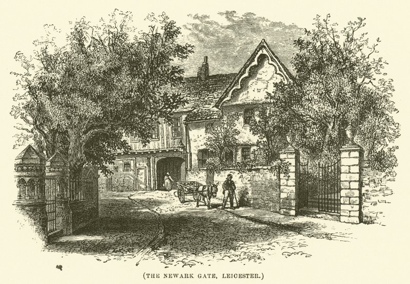 Brama Newark, Leicester (grawerunek) autorstwa English School
