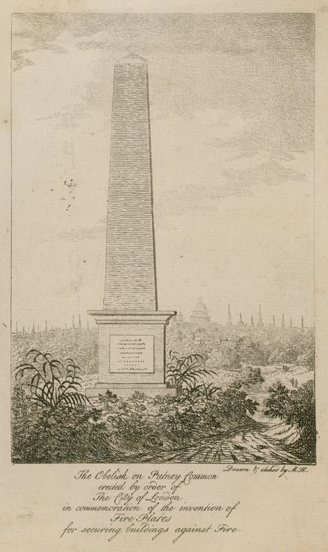 Obelisk na Putney Common autorstwa English School