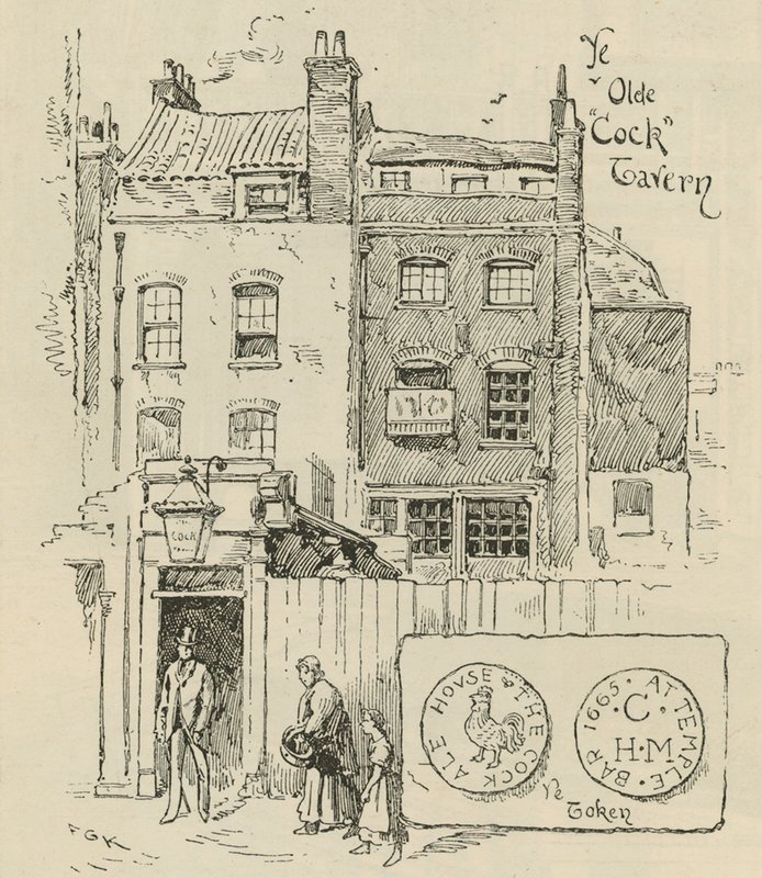 Tawerna Old Cock, Londyn autorstwa English School