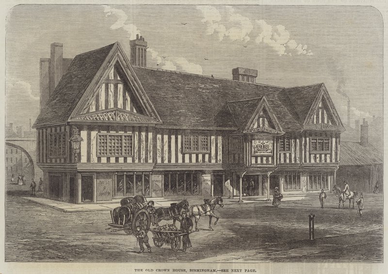 The Old Crown House, Birmingham (grawerowanie) autorstwa English School