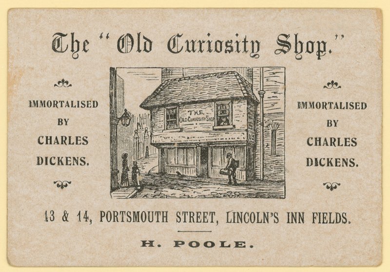 The Old Curiosity Shop, Portsmouth Street, Lincolns Inn Fields, Londyn; Sprzedawca makulatury w Poole autorstwa English School