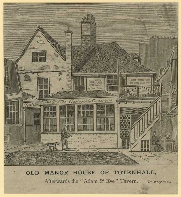 Old Manor House of Totenhall, później Tawerna Adama i Ewy, Londyn autorstwa English School