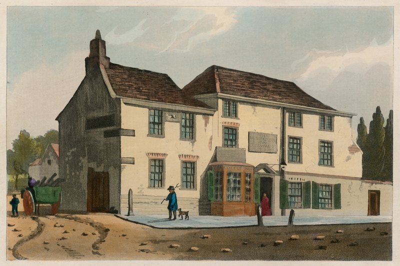 The Old Pied Bull Inn, Islington autorstwa English School