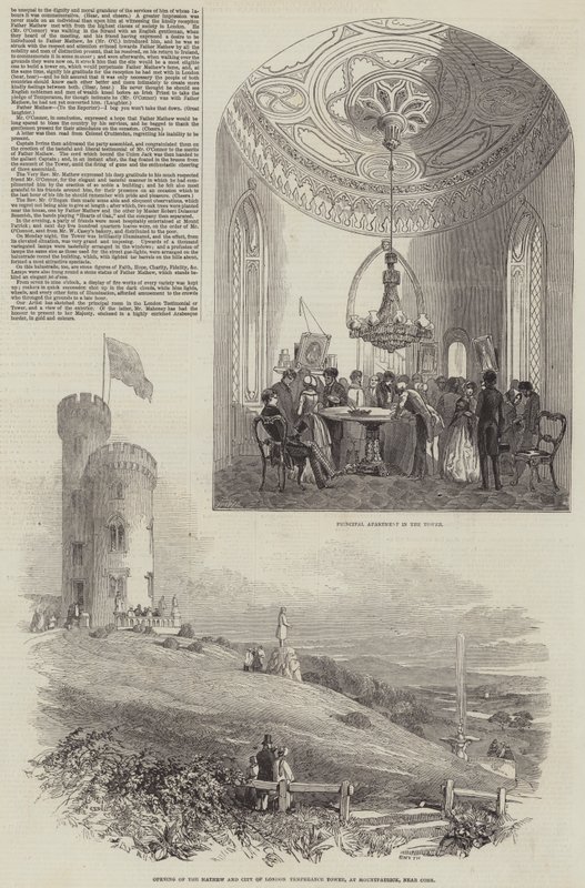 Otwarcie Mathew i City of London Temperance Tower (grawerowanie) autorstwa English School