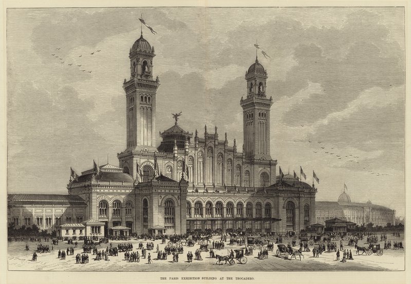 Paryski budynek wystawowy w Trocadero autorstwa English School