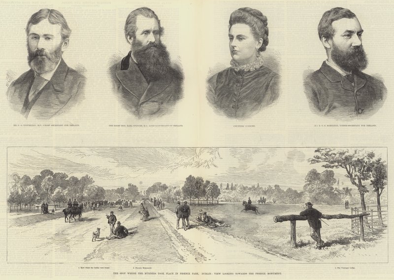 Morderstwa w Phoenix Park (rycina) autorstwa English School