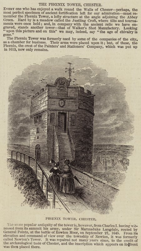 Wieża Feniksa, Chester (grawerowanie) autorstwa English School