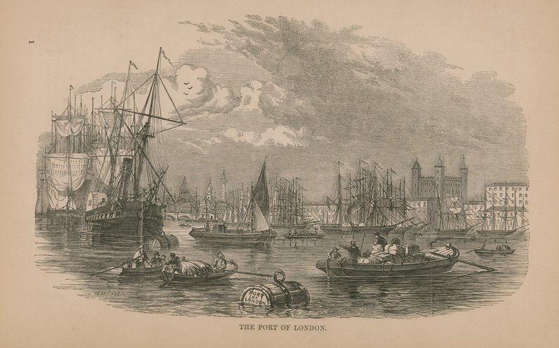 Port w Londynie autorstwa English School