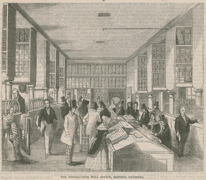 The Prerogative Will Office, Doctors Commons, Londyn autorstwa English School