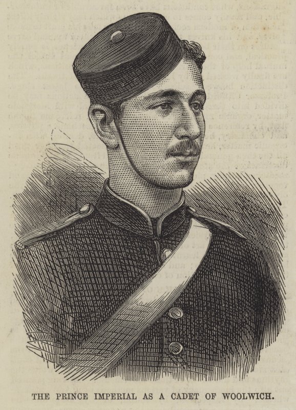 Książę Imperial jako kadet Woolwich (grafika) autorstwa English School
