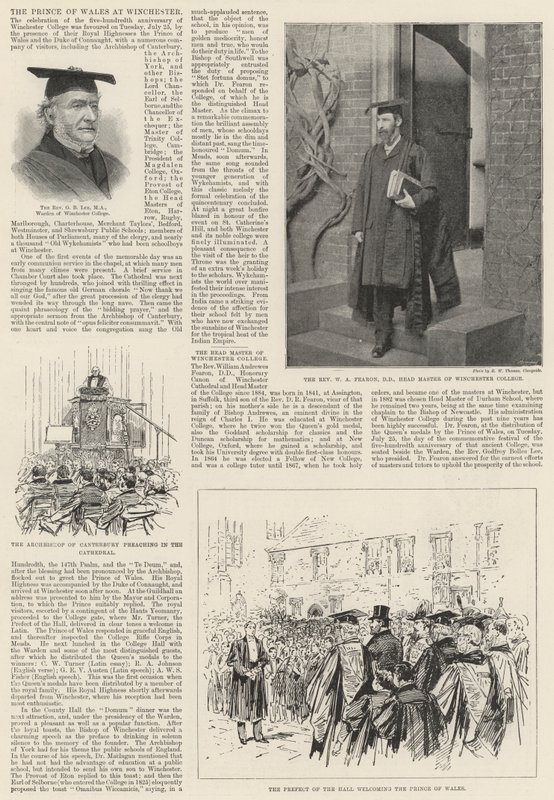 Książę Walii w Winchester (grafika) autorstwa English School