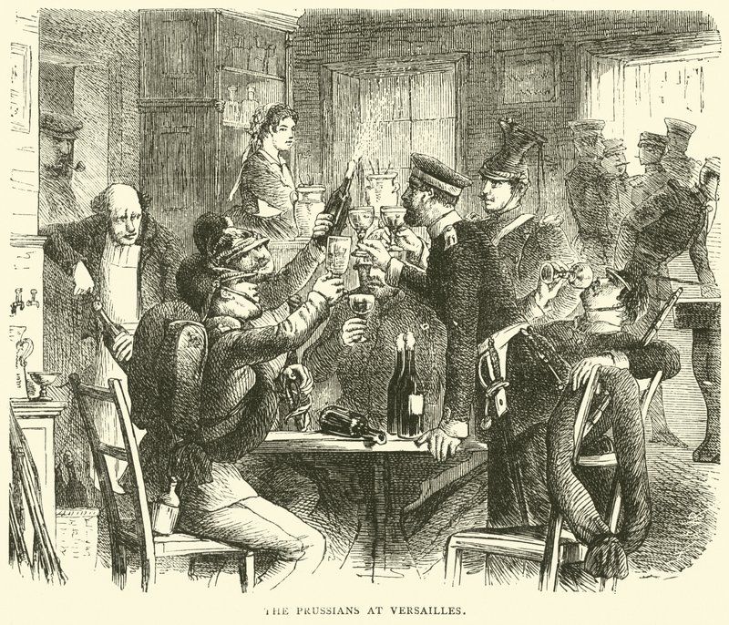 Prusacy w Wersalu, październik 1870 autorstwa English School
