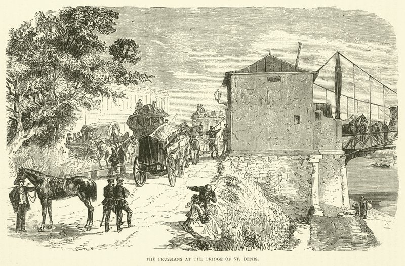 Prusacy przy moście św. Denisa, styczeń 1871 r. autorstwa English School