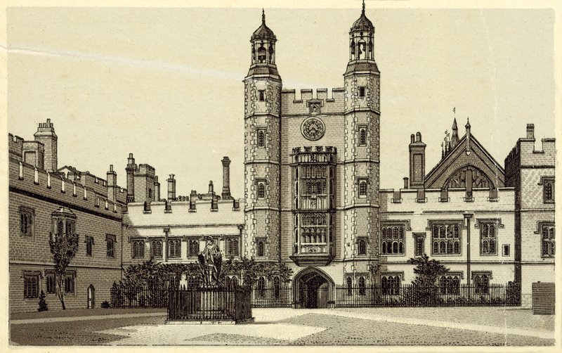 The Quadrangle, Eton College (litografia) autorstwa English School
