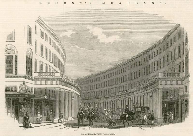 Kwadrant, Regent Street, Londyn autorstwa English School