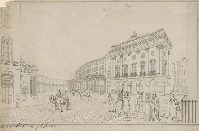 Kwadrant, Regent Street, Londyn autorstwa English School