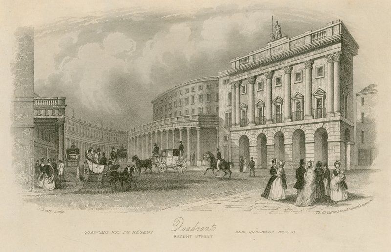 Kwadrant, Regent Street, Londyn autorstwa English School