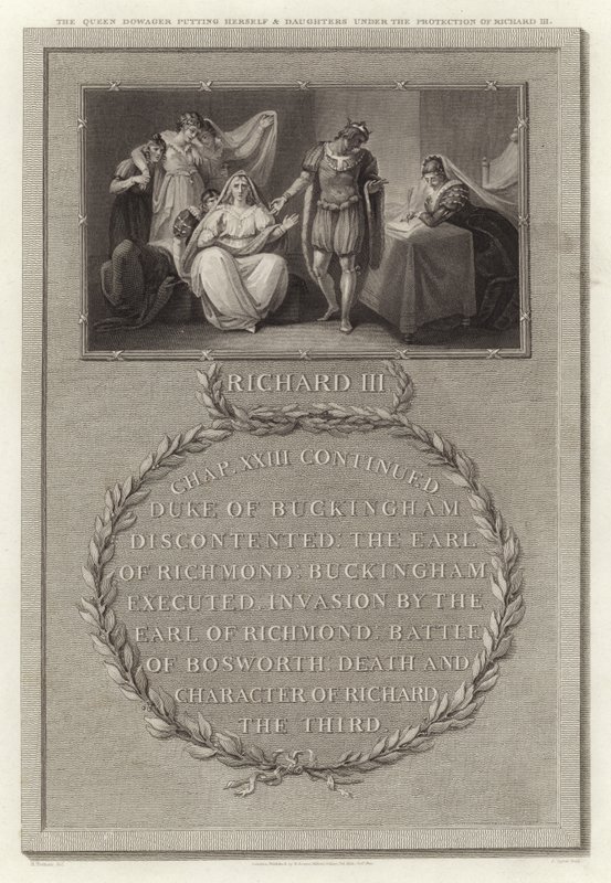 Królowa wdowa oddaje siebie i córki pod opiekę Ryszarda III autorstwa English School