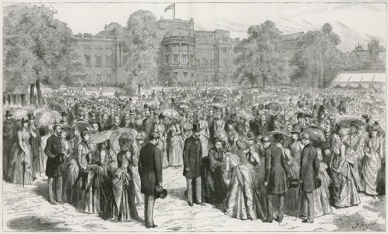 Queens Garden Party w Pałacu Buckingham autorstwa English School