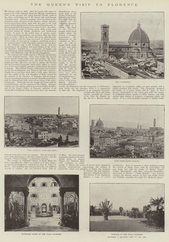 Wizyta królowej we Florencji (grafika) autorstwa English School