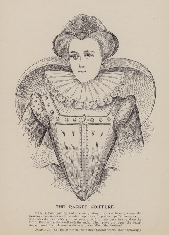 Racket Coiffure (grawerunek) autorstwa English School
