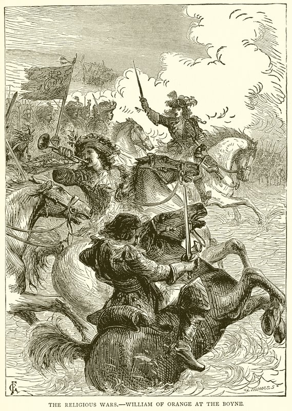 Wojny religijne — William of Orange w Boyne autorstwa English School