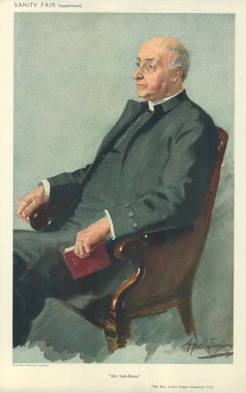 Wielebny kanonik Edgar Sheppard, Prodziekan, 12 kwietnia 1911, rysunek Vanity Fair autorstwa English School