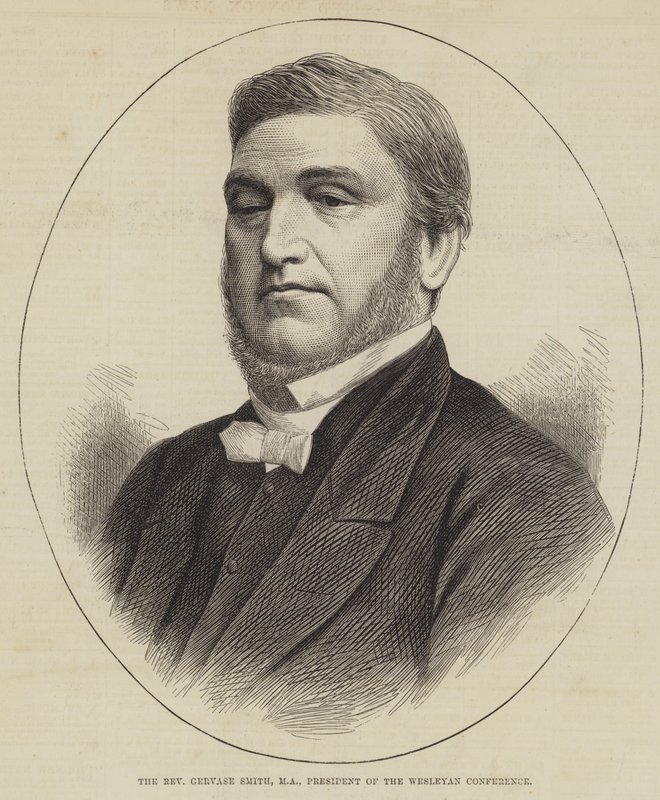 Wielebny Gervase Smith, MA, Przewodniczący Konferencji Wesleyańskiej (grafika) autorstwa English School