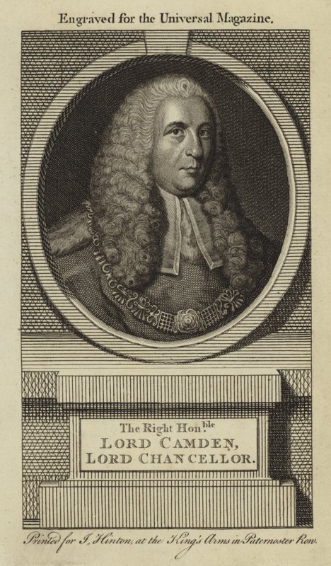 Szanowny Lord Camden, Lord Kanclerz autorstwa English School