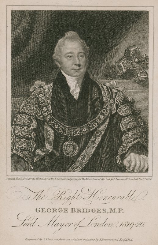 The Right Honorable George Bridges, Lord Mayor of London 1819-20 autorstwa English School