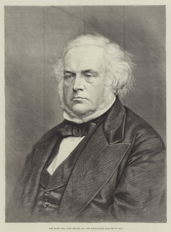 The Right Honorable John Bright, poseł z Birmingham, wybrany w 1857 (rycina) autorstwa English School