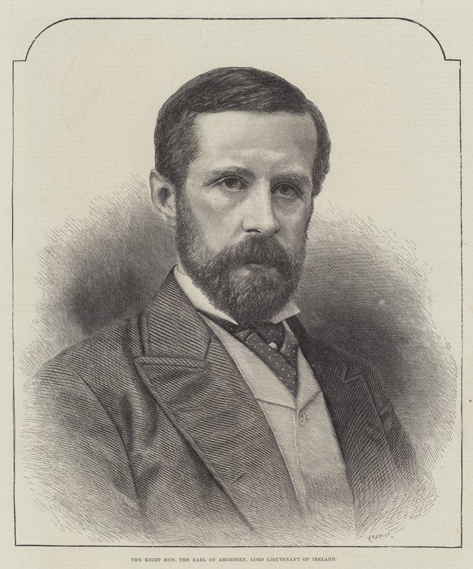 Szanowny hrabia Aberdeen, Lord Porucznik Irlandii (grawerowanie) autorstwa English School