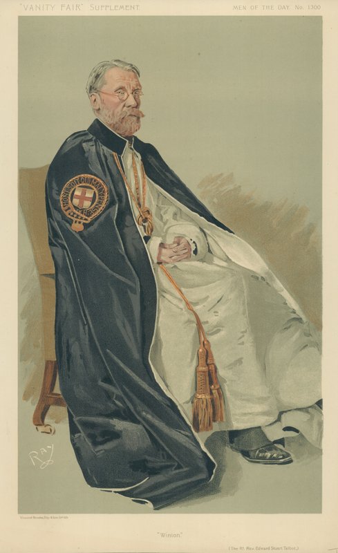 Prawy wielebny Edward Stuart Talbot, Winton, 11 października 1911, komiks Vanity Fair autorstwa English School