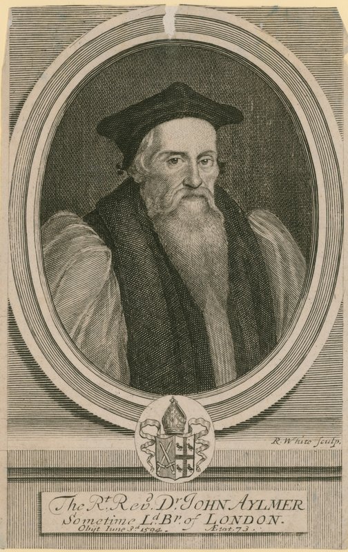 Właściwy Wielebny Dr John Aylmer, czasami Lord Biskup Londynu autorstwa English School