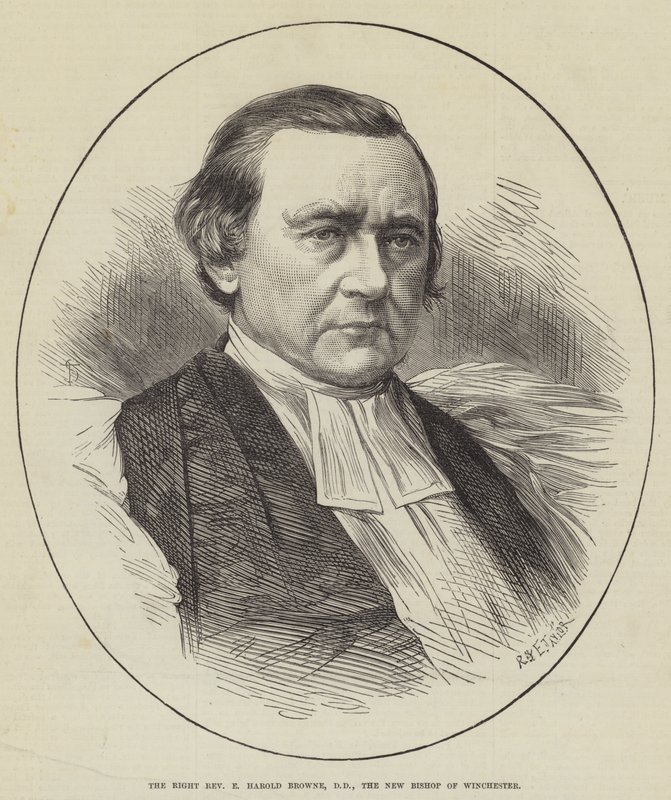 The Right Reverend E Harold Browne, DD, nowy biskup Winchester (rycina) autorstwa English School