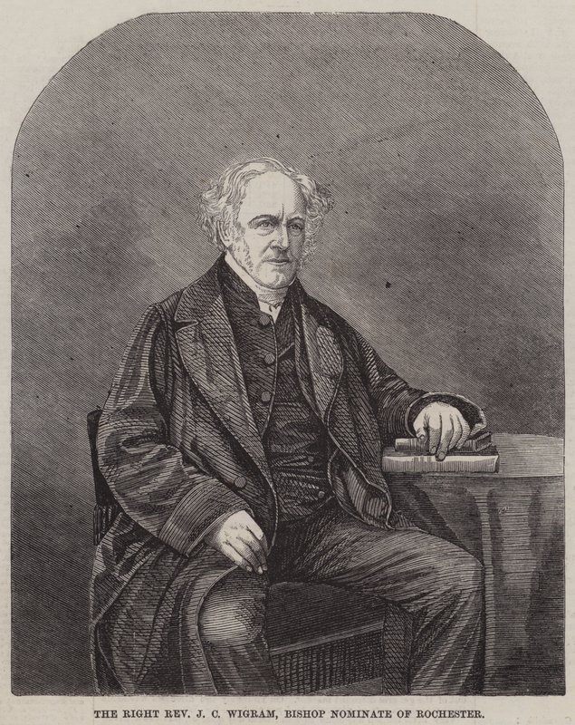 The Right Reverend J C Wigram, biskup nominowany z Rochester (rycina) autorstwa English School