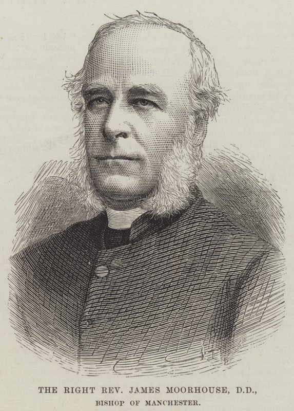 The Right Reverend James Moorhouse, DD, biskup Manchesteru (rycina) autorstwa English School
