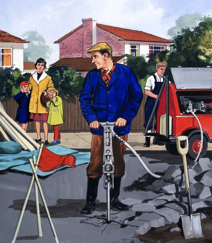 Koparka drogowa autorstwa English School