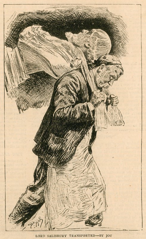Akademia Królewska; Londyn; Lord Salisbury przetransportowany - przez radość autorstwa English School