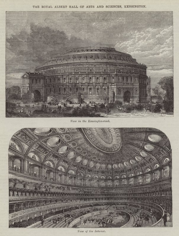 Royal Albert Hall of Arts and Sciences, Kensington (grawerowanie) autorstwa English School