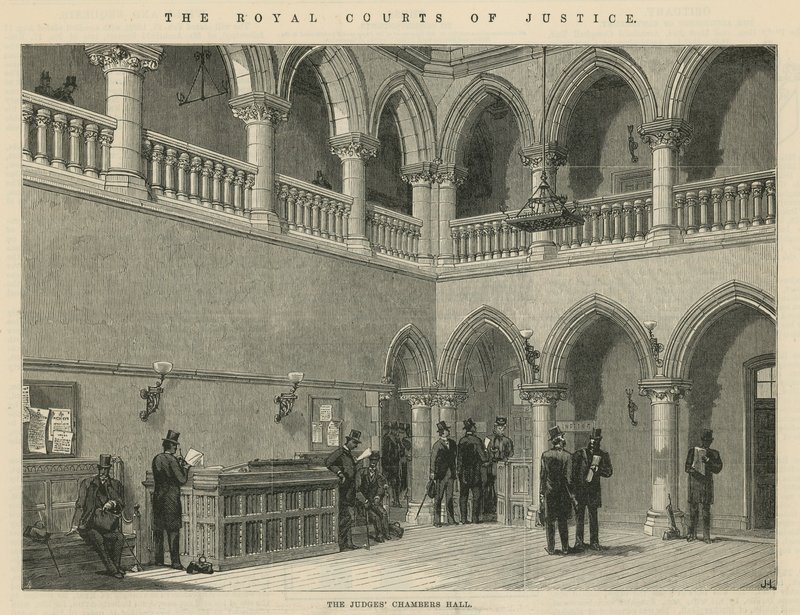 The Royal Courts of Justice: The Judges Chambers Hall autorstwa English School