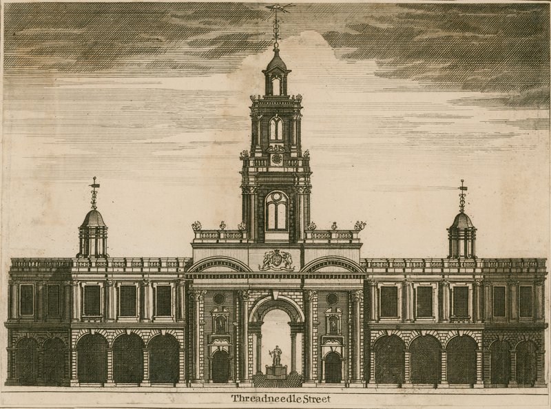 Royal Exchange, Threadneedle Street, Londyn autorstwa English School
