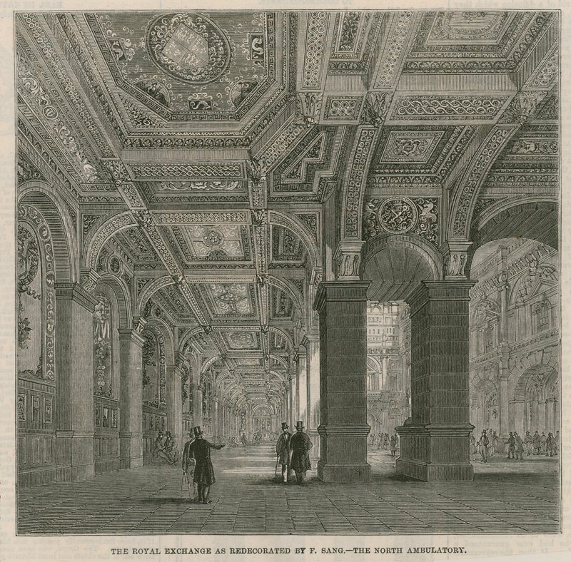 The Royal Exchange redectored przez F Sang - północne ambulatorium autorstwa English School