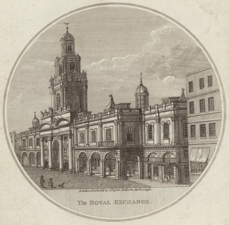Royal Exchange w City of London autorstwa English School